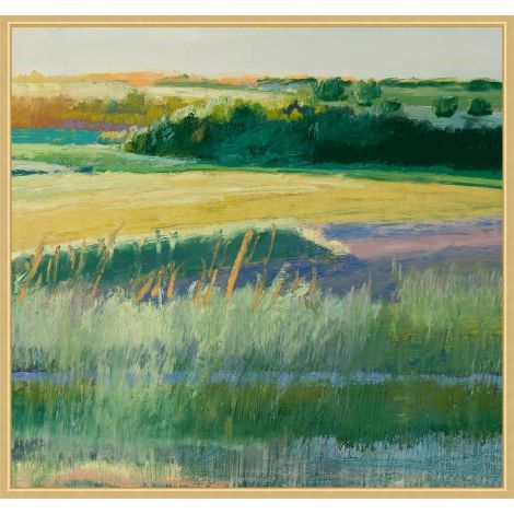 Gallery Wall Clock, Summer Fields, Wolf Kahn, Colorful Landscape Paintings, Reference Ideas, August Summer, Lillian August, Wendover Art, Wendover Art Group