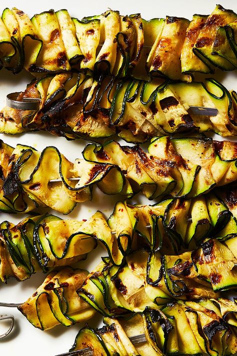 Zucchini Crisp, Cooking Zucchini, Zucchini Skewers, Nyt Recipes, Feta Dressing, Zucchini Crisps, Feta Recipe, Zucchini Ribbons, Spiced Butter