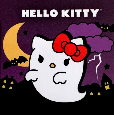 Ghost Hello Kitty, Sanrio Ghost, Hello Kitty Ghost, Aesthetic Printables, Halloween Sanrio, Halloween Pfps, Hello Kitty Halloween Wallpaper, Puzzle Ideas, Hello Kitty Pumpkin