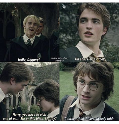 Draco X Cedric, Cedric X Harry, Harry X Cedric, Harry Potter Funny Pictures, Harry And Draco, Harry Potter Drarry, Glume Harry Potter, Harry X Draco, Draco X Harry