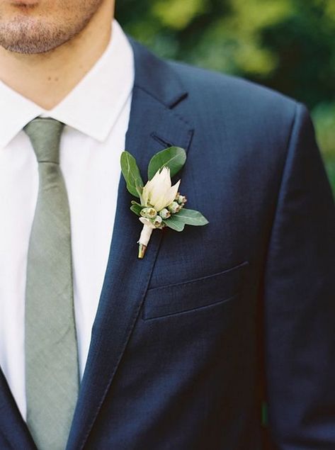 Navy Blue Groom, Sage Green Wedding Theme, Blue Groomsmen Suits, Sage Wedding Colors, Sage Green Wedding Colors, Blue Groomsmen, Sage Green Tie, Navy Suit Wedding, Botanical Wedding Inspiration