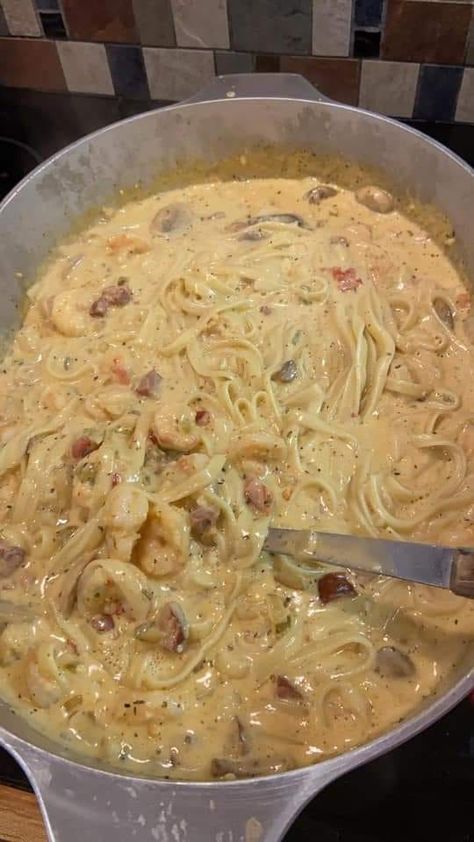 Louisiana Cajun Cooking And Recipes | Shrimp Fettuccine | Facebook Crawfish Fettucine Recipe, Shrimp Fettuccine Recipes, Fettuccine Recipes, Shrimp Fettuccine, Recipes Shrimp, Louisiana Cajun, Cajun Cooking, Shrimp Recipes For Dinner, Shrimp Pasta