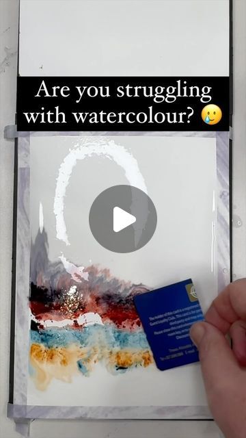 Karen Rice | Watercolour on Instagram: "Make your life easier 👇🏻👇🏻 Use a plastic card and a spritzer bottle to paint! 💳 This is great for quick, abstract paintings that will help you get your mojo back with watercolours! 😁 Using a card to paint with also saves you so much time, it’s quick to paint and easy to clean up afterwards! 🤭 If you find yourself struggling with watercolor, take the time to rebuild your confidence by experimenting with different techniques and allowing yourself to make mistakes along the way. Consider starting with simple exercises and gradually challenging yourself with more complex compositions to gradually rebuild your confidence with watercolor painting. 👩🏻‍🎨 I’ve been teaching art for over 30 years and I love when I’m able to help new and improvers get Karen Rice Watercolor, Watercolour Abstract, Simple Exercises, Make Mistakes, Plastic Card, Teaching Art, Making Mistakes, Abstract Paintings, Abstract Watercolor