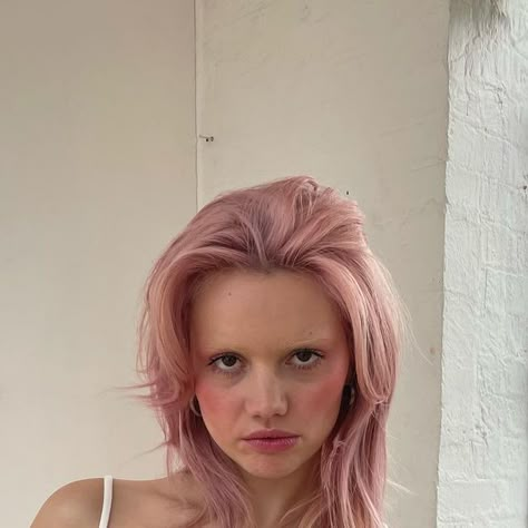 4,253 likes, 25 comments - florence rose (@florenceros.e) on Instagram: "meow meow" Florence Rose, Cute Hair Color, Pink Hair Aesthetic, Short Pink Hair, Pale Pink Hair, Rose Hair Color, Rose Pink Hair, Baby Pink Hair, Pink Short Hair