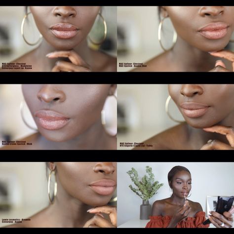 Nikki Perkins' Top 5 Nude Lipsticks for darker skin tones. Love those lipstick shades on her - especially NYX Lingerie liquid lip color in Teddy!! Nikki Perkins, Pastel Pink Lipstick, Nyx Lingerie, Lipstick For Dark Skin, Darker Skin Tones, Long Wear Lipstick, Liquid Lip Color, Nude Lipstick, Pink Lipstick