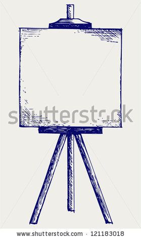 Easel Tattoo, Printmaking Ideas, Mary Tattoo, Empty Canvas, Canvas Drawing, Working Drawing, Doodle Images, Doodle Style, Art Easel