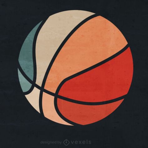 Wonderful t-shirt design featuring a basketball in retro sunset style. Use this print-ready design for t-shirts, posters, mugs, hoodies and other merch products. Eligible to be used on POD platforms like Merch by Amazon, Teespring, Redbubble, Printful and more. #t-shirt #basketball #retro #sunset #retro #colorful #sports #ball #tshirt #merch Aesthetic Basketball Drawing, Basketball Pattern Design, Basketball Designs For Shirts, Vintage Basketball Shirt, Basketball Painting Ideas, Basketball Art Design, Basketball Graphic Design, Sports Art Design, Sports Merch