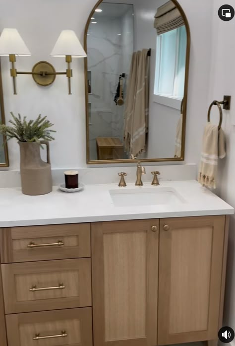 Cognac Bathroom Vanity, 48” Double Vanity, Bathroom Inspiration Decor, Bathroom Style, Bathroom Inspiration, Decor Inspiration, Bathroom Design, Bathroom Decor, Bedroom