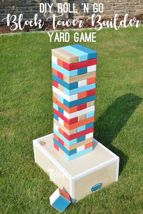 Yard Jenga, Jenga Diy, Giant Yard Games, Outdoor Yard Games, Yard Game, Diy Yard Games, Outside Games, Games Diy, Wood Games