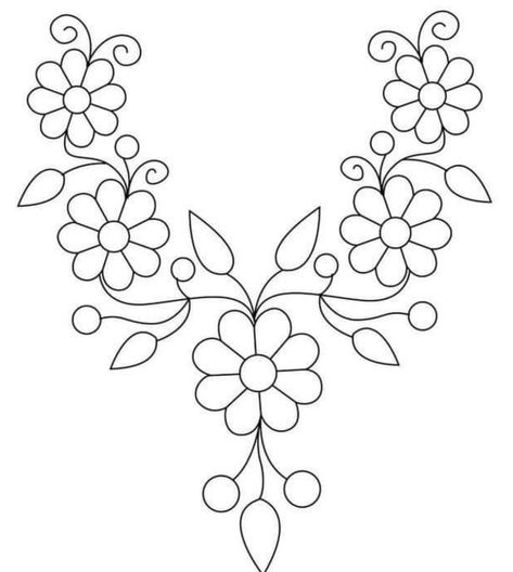 Square Neck Embroidery Design, Blue Flower Tattoos, Flower Pattern Drawing, Beaded Flowers Patterns, Native Beading Patterns, Diy Embroidery Patterns, Beadwork Designs, Bead Embroidery Patterns, Floral Drawing