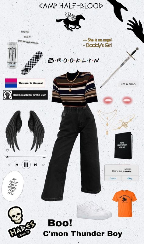 A Daughter of Hades, who's in love with a Son of Zeus. I literally had too much free Time so ig have fun w/ it Hades Cabin Outfit, Hades Daughter Oc, Daughter Of Hades Aesthetic Outfit, Daughter Of Hades Outfits Percy Jackson, Hades Aesthetic Outfit, Hades Daughter Aesthetic, Daughter Of Hades Outfits, Hades Inspired Outfit, Daughter Of Hades Aesthetic