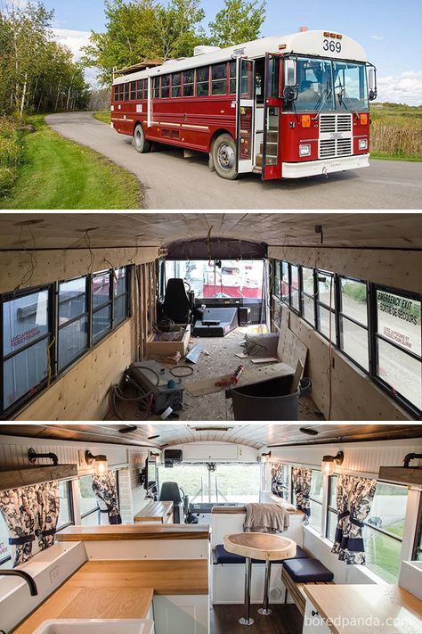 This Build Was Done For A Firefighter Out Of Toronto Whimsical Mobile, Ideal Backyard, Skoolie Ideas, Skoolie Life, Bus Tiny House, Bus Conversion Ideas, School Bus Tiny House, School Bus Camper, School Bus House