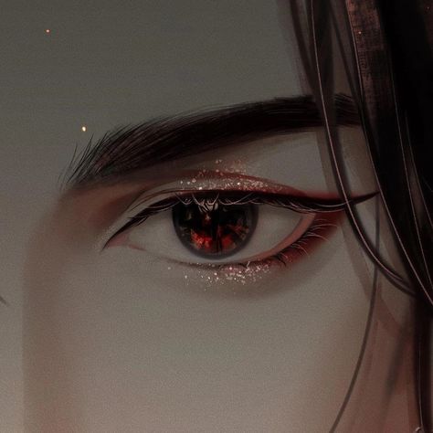 Hua Cheng, Asian Eyes, Asian Eye Makeup, Guy Drawing, Cosplay Makeup, Dreamy Art, Heaven's Official Blessing, Anime Eyes, Eye Makeup Tutorial