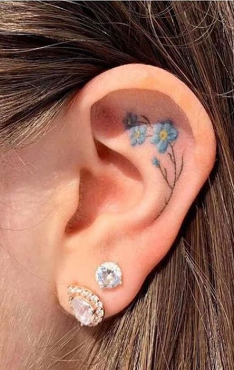 Ear tattoos, ear tattoo ideas, behind ear tattoos, Ear tattoos for Females, Behind the ear tattoos designs, Ear tattoos behind, Side ear tattoos, Flower ear tattoos Flower Ear Tattoos For Women, Botanical Ear Tattoo, Ear Tattoo Color, Colorful Ear Tattoo, Tattoos On Ear, Inner Ear Tattoos For Women, Small Ear Tattoos For Women, Butterfly Ear Tattoo, Cute Ear Tattoos