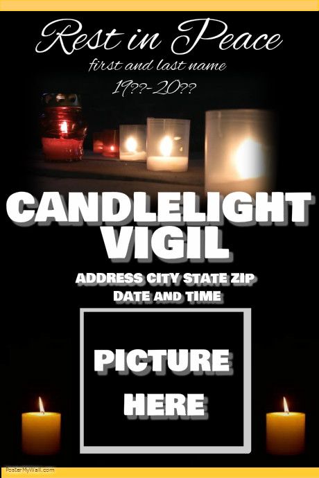 Candlelight Vigil Ideas, Vigil Candles, Candlelight Vigil, Candle Light Vigil, Invert Colors, Time Pictures, Promotional Flyers, Font Setting, Candle Light Dinner