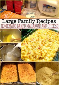 Birthday Dinner Ideas, Large Family Table, Dinner Ideas Family, Baked Macaroni And Cheese, Homemade Cheese Sauce, Macaroni And Cheese Recipe, Large Family Meals, Macaroni N Cheese Recipe, Baked Macaroni