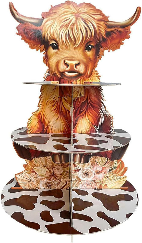 Highland Cow Cupcake Stand Highland Cow Baby Shower Birthday Party Decorations 3 Tiered Highland Cow Dessert Cake Table Displays Cow Baby Shower Birthday Party Decorations for Boy Girl #ad #highland #highlandcow #highlandcowparty #highlandcowbirthdayparty #highlandcowbabyshower #cupcakestand #babyshowerideas #babyshowerthemes Highland Cow Birthday Decorations, Highland Cow Birthday Theme, Highland Cow Baby Shower Theme Food, Highland Cow Boy Baby Shower Ideas, Highland Cow Birthday Party Ideas, Highlander Cow Baby Shower Theme, Highland Cow Party Ideas, Highland Cow First Birthday Girl, Highland Cow 1st Birthday Girl