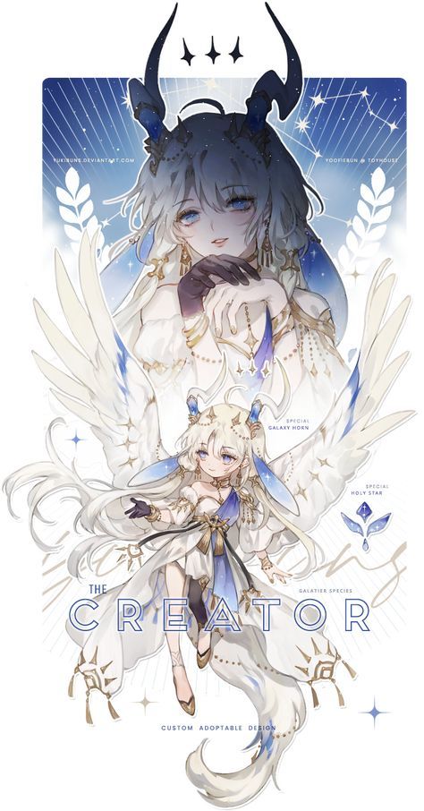 [custom] the creator by yukibuns on DeviantArt Make An Oc, Shojo Anime, Ange Demon, 판타지 �아트, 영감을 주는 캐릭터, The Winner, Be Free, Terms Of Service, Me When