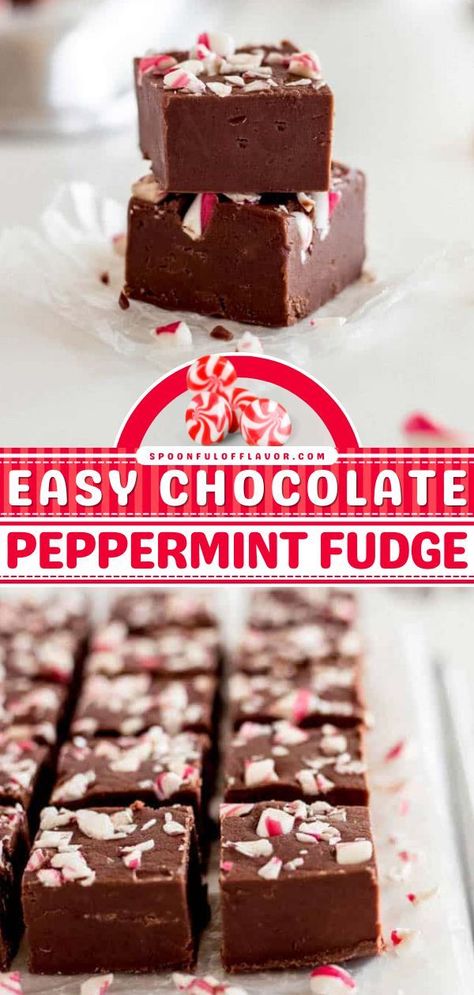 Pepermint Fudge, Christmas Dessert For A Crowd, Easy Homemade Fudge, Homemade Fudge Recipe, Chocolate Peppermint Fudge, Peppermint Fudge Recipe, Fudge Christmas, Dessert For A Crowd, Easy Holiday Dessert