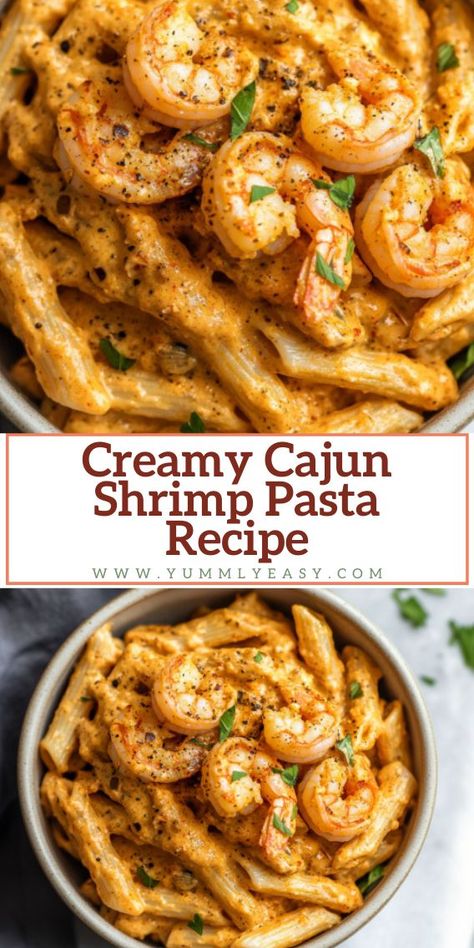 Creamy Cajun Shrimp Pasta Recipe Crockpot Shrimp Recipes, Cajun Seafood Pasta, Pasta Recipes Shrimp, Cajun Pasta Recipes, Shrimp And Sausage Pasta, Creamy Cajun Shrimp, Creamy Cajun Pasta, Creamy Cajun Shrimp Pasta, Cajun Shrimp Recipes