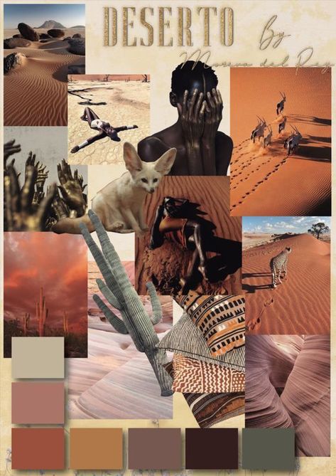 Mood Boards Aesthetic Fashion Design, Desert Mood Board Fashion, Mood Board Theme Ideas, Personal Style Mood Board, Fashion Design Inspo Mood Boards, Fashion Collection Themes Inspiration, Fashion Themes Inspiration Mood Boards, Theme Board Fashion Portfolio, Theme Board Fashion Inspiration