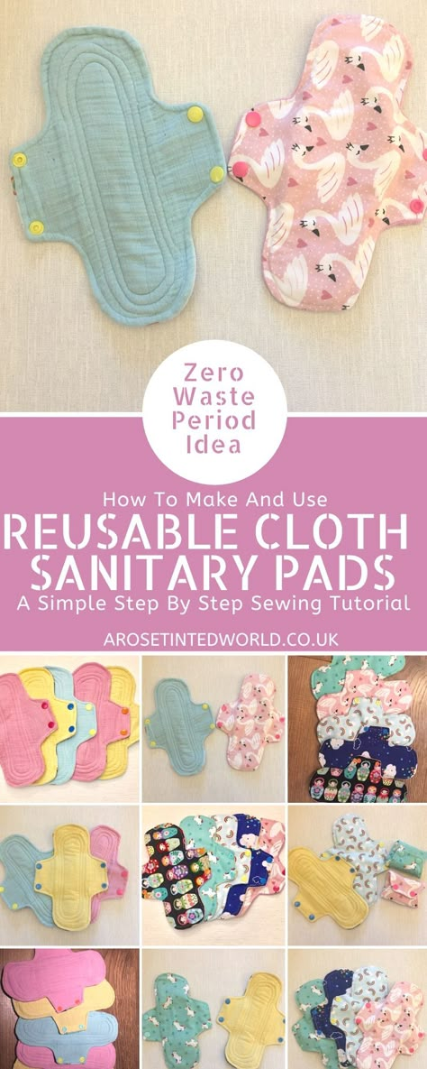 Pad Sewing Pattern, Diy Cloth Pads, Reusable Sanitary Pads, Upcycling Old Clothes, Feminine Pads, Sustainable Swaps, Cloth Sanitary Pads, Sewing Upcycling, Sanitary Towels