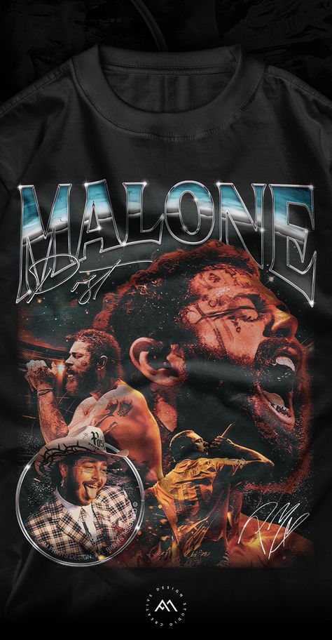 POST MALONE BOOTLEG T-SHIRT DESIGN :: Behance Bootleg T Shirt Design, Post Malone Design, Bootleg Tshirt Design, Post Malone Tshirt, Post Malone Shirt, Bootleg Tshirt, Bootleg Design, Tshirt Aesthetic, Bootleg Shirt