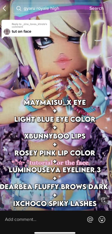 Color Codes For Royale High, Royale High Custom Faces Ideas, Royalehigh Hair Combos, Royale High Faces Names, Royal High Gyaru Makeup, Royal High Custom Eyes, Royale High Custom Eyes, Gyaru Face Combos Royale High, Gyaru Royale High Face Tutorial