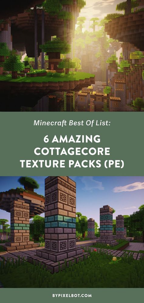 6 Amazing Cottagecore Texture Packs for Minecraft PE to Try Today Minecraft Cottagecore Texture Pack, Minecraft Pe Texture Packs, Minecraft Moat, Minecraft Texture Pack Aesthetic, Minecraft Realistic Texture Pack, Minecraft Cottagecore, Minecraft Texture Pack, Minecraft Create, Cottagecore Minecraft