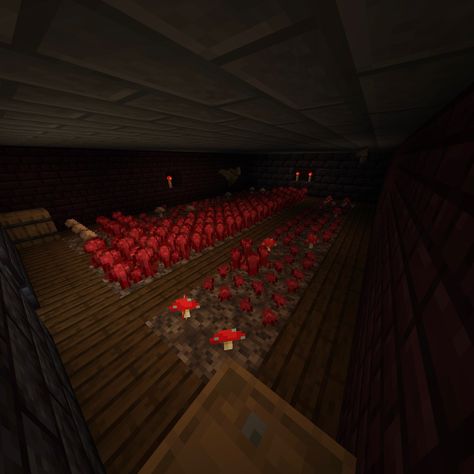 #minecraft https://pin.it/CGeniAf Nether Aesthetic, Nether Wart Farm, Mushrooms Minecraft, Minecraft Farm, Farm Ideas, Pin It, Red Peppercorn, Minecraft, Stuffed Mushrooms