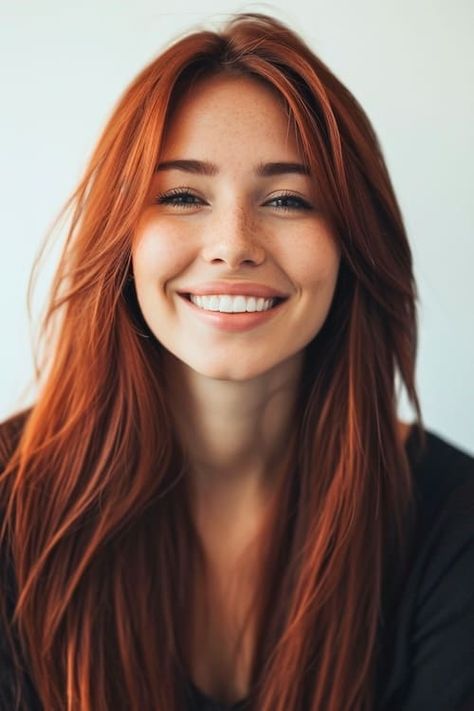 Red Hair Layers Long, Red Head Hairstyles, Warm Red Hair Color, Unique Red Hair, Deep Auburn Hair, Hair Colors For Blue Eyes, Red Pixie Cuts, Deep Auburn, Facts About Life