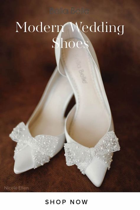 Small Heel Wedding Shoes, Modern Wedding Shoes, Blush Bridal Shoes, Brides Maid Shoes, Bride Shoes Flats, Kitten Heels Wedding, Wedding Flats For Bride, Bella Belle Shoes, Bride Flats