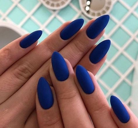 Unhas decoradas azuis Acrylic Nails Ideas, Summer Nails Art, Blue Matte Nails, Nail 2023, Nail Art Inspo, Blue Gel Nails, Navy Nails, Navy Blue Nails, Color For Nails