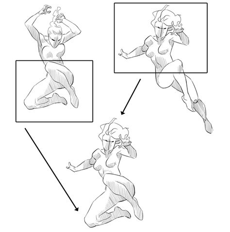 Jumping Art Reference, Jumping Down Pose Drawing, Female Jumping Pose Reference, Jump Reference Action Poses, Jumping Reference Drawings, Action Pose Female, Jump Pose Reference, Female Action Pose Drawing, Jumping Drawing Reference