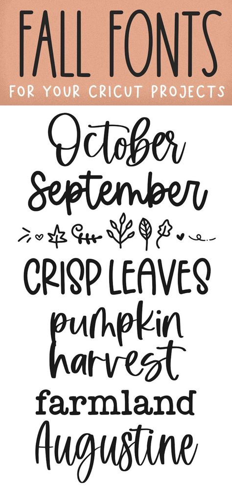 Fall is in the air and it's time to get crafty with Cricut's collection of fall fonts. From rustic to whimsical, there's a font for every fall#letteringlove #fontfrenzy #typographytrends #handwrittenhues #fontobsessed Vinyl Fall Projects, Diy Fall Wedding Invitations, Fall Wedding Invitations Diy, Nightmare Before Christmas Font, Money Challenges, Christmas Fonts Alphabet, Fall Fonts, Letters Tattoo, Canva Christmas