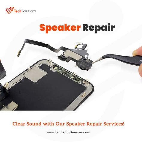 🔊 Clear Sound, Clear Communication! 🎧 Got a muffled or broken speaker on your device? Don’t let poor sound quality hold you back! Visit Tech Solutions for quick and reliable speaker repairs. We’ll have your phone sounding like new in no time! 📱✨ 🛠️ Expert Repairs | 💯 Satisfaction Guaranteed 📍 Serving Virginia & Gloucester, USA 🌐 Visit us at www.techsolutionusa.com #SpeakerRepair #TechSolutions #DeviceRepair #ClearSound #TechFix #PhoneRepair #VirginiaTechRepair #GloucesterVA Speaker Repair, Iphone Speaker, Clear Communication, Phone Speaker, Phone Repair, Hold You, Sound Quality, No Time, Speaker