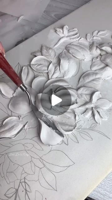 Painting Knife Art, 3d Sculpture Painting, Painting With Putty, Wall Putty Art On Canvas, Putty Canvas Art, Wall Putty Crafts Diy, Relief Art Paintings, Relief Sculpture Ideas, 3d Wall Sculpture Art