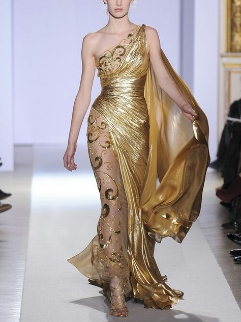 Gold... Zuhair Murad Haute Couture, Couture Mode, فستان سهرة, Zuhair Murad, Gold Dress, Couture Collection, Fancy Dresses, Couture Fashion, Pretty Dresses