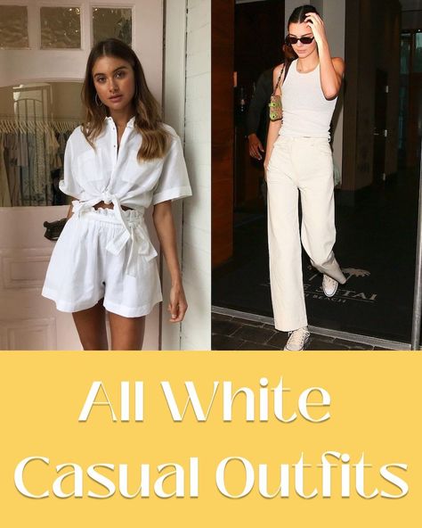 37 All White Outfit Ideas For Parties & Rushes - ljanestyle.com White Party Outfits Women, White Theme Party Outfit, All White Outfit Classy, White Jumpsuit Outfit, All White Outfit Ideas, Bach Themes, Recruitment Dresses, Cruise Theme, White Outfit Ideas