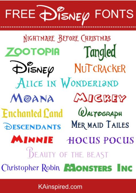 FREE DISNEY FONTS Disney Princess Font, Disney Writing, Princess Font, Nightmare Before Christmas Font, Alphabet Disney, Christmas Fonts Alphabet, Disney Projects, Disney Font Free, Fonts Ideas