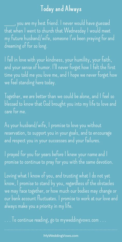 ________, you are my best friend. I never would have guessed that when I went to church that Wednesday I would meet my future husband/wife, someone I Vows To Husband, Wedding Quotes To A Friend, Vows Quotes, Best Wedding Vows, Wedding Vows To Husband, Wedding Day Quotes, My Future Husband, Marriage Vows, Frases Tumblr