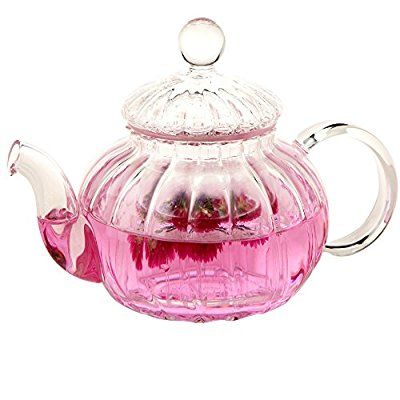 Lifeyz Clear Transparent Glass Pumpkin Teapot Heat Resistant Flower Tea Coffee Pot Infuser 600ml Pumpkin Teapot, Blooming Tea, Tea Maker, Glass Teapot, Glass Pumpkins, Tea Tins, Heat Resistant Glass, Tea Art, Chocolate Pots