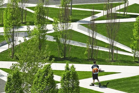 Public - park by PortlandDevelopments, via Flickr Mulch Landscaping, Landscape Gardening, Urban Landscape Design, Modern Landscape Design, Park Landscape, Easy Landscaping, Urban Park, Architectural Drawing, Public Park