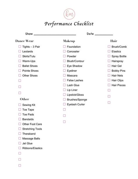 My fav checklist to performances! Every Dancer should pin this💗💗 Ballet Essentials Dance Bags, Dance Recital Checklist, Dance Comp Essentials, Ballet Checklist, Dance Bag Checklist, Dance Competition Checklist, Traveling Checklist, Dance Competition Makeup, Dance Teacher Tools