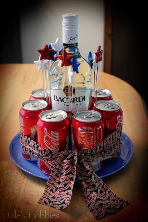 Rum And Coke Gift, Coke Gifts, Rum And Coke, Coke Cake, Hamper Ideas, Liquor Gifts, Beer Cake, Christmas Hamper, Alcohol Gifts