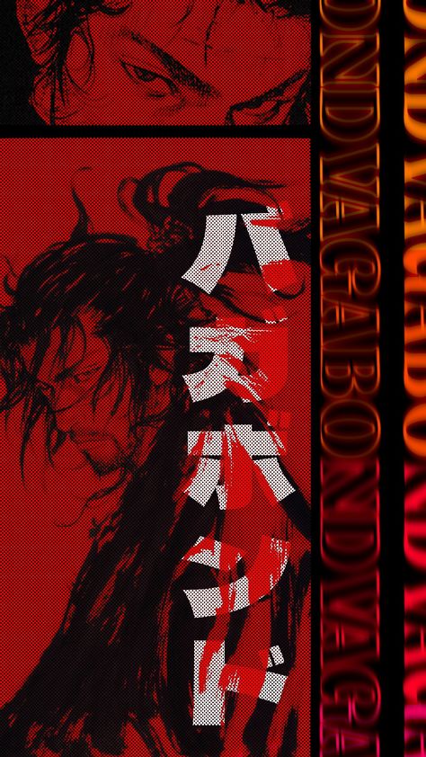 ★# vagabond takehiko inoue miyamoto musashi anime manga wallpaper collage graphic design poster japanese icons pfp edit stoicism sigma ios 16 wallpaper home screen ideas red cherry red wine red hot red Japanese Poster Design Wallpaper, Vagabond Graphic Design, Ios 16 Wallpaper Home, Ios 16 Wallpaper Home Screen, Red Japanese Wallpaper, Vagabond Wallpaper, Collage Graphic Design, Miyamoto Musashi Art, Musashi Miyamoto