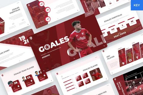 Goales - Football Soccer Keynote template Incl. champion & field - Envato Elements Team Goals, Music Web, Template Site, Unique Layout, Creative Portfolio, Slides Template, Envato Elements, Email Templates, Web Marketing