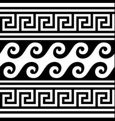 Greek Wave Pattern, Greek Pattern Tattoo, Greek Pattern, Polynesian Tattoo Designs, Plant Vector, Geometric Vector, Greek Design, Water Patterns, Greek Key Pattern