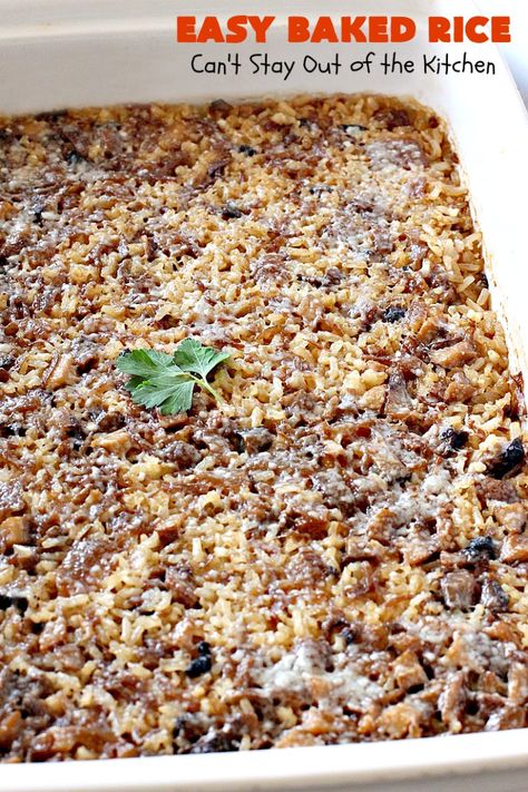 Oven Baked Rice Recipes, Rice Bake Casserole, Baked Rice Recipes Oven, Rice Mushroom Casserole, Mushroom And Rice Casserole, Baked Rice Recipes, Mushroom Rice Bake, Baked Rice Casserole, Baked Mushroom Rice