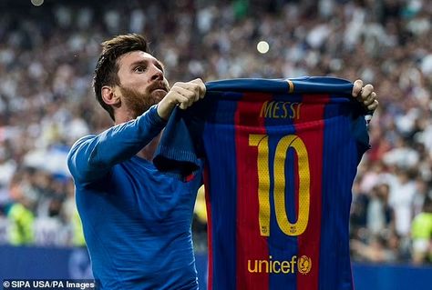 Barcelona sensation Ansu Fati handed Lionel Messi's famed No 10 shirt   | Daily Mail Online Lionel Messi 2017, Messi 2017, Messi Shirt, Argentina Team, Real Madrid Shirt, Lionel Messi Barcelona, Argentina Soccer, Messi Vs, Lionel Messi Wallpapers